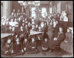 Group of Young Men and Women Posed at the People